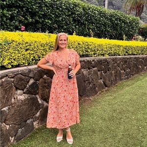 Sienna Sky Floral Maxi Dress - Pink and Orange